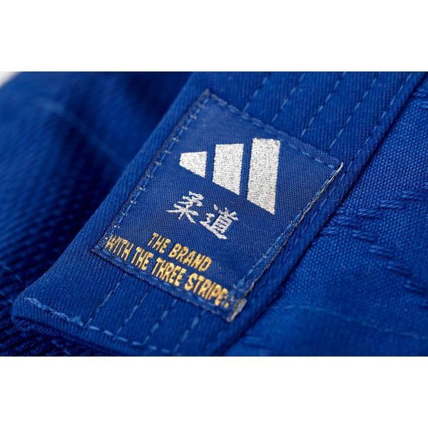 Кімоно для дзюдо Adidas серії Club з срібними смугами на плечах | синє | Adidas J350BP J350BP130s фото
