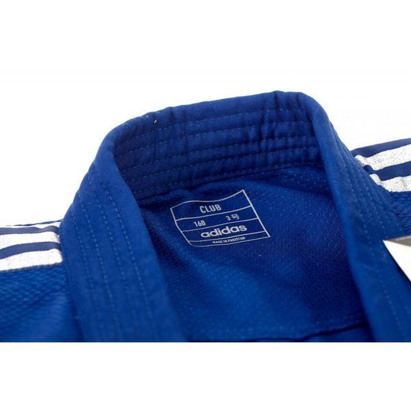 Кімоно для дзюдо Adidas серії Club з срібними смугами на плечах | синє | Adidas J350BP J350BP130s фото