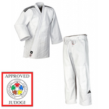 Кімоно для дзюдо Champion III з ліцензією IJF | білий/чорні смуги | ADIDAS J-IJF-2 AD0011330 фото