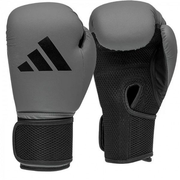 Боксерський набір Adidas Boxing Youth Kit сіро-чорний (груша 75&times;30 см + рукавички Hybrid 25) 00903121211 фото