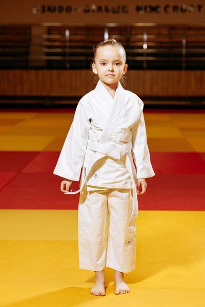 Біле дитяче кімоно для дзюдо BUDOGI BEGINNER 350 г/м&sup2; &ndash; якісне дзюдоги для дітей 000817611 фото