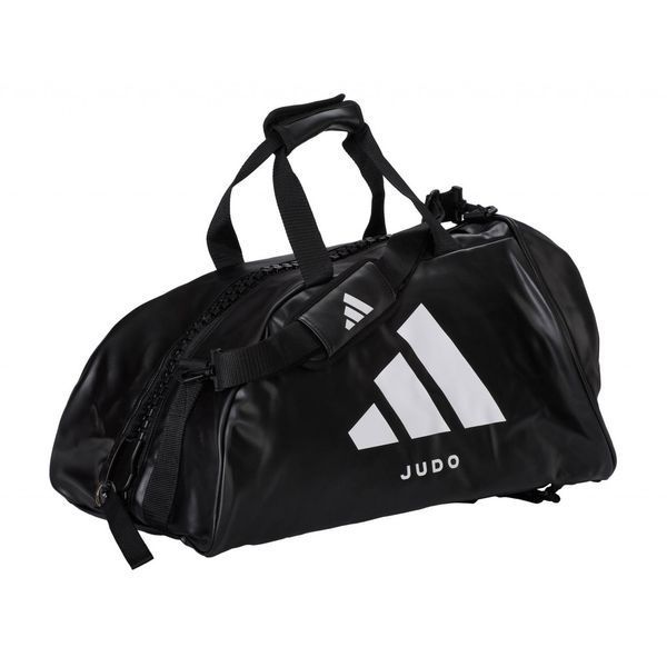 Сумка-рюкзак Adidas Judo чорно-біла для кімоно та спортивного екіпірування