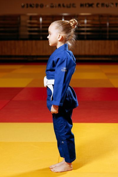 Синє дитяче кімоно для дзюдо BUDOGI BEGINNER 350 г/м&sup2; &ndash; якісне дзюдоги для дітей 45553 фото