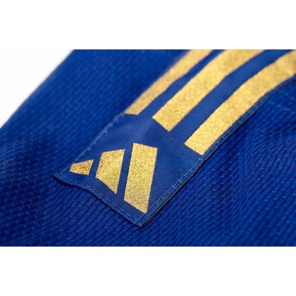 Кімоно для дзюдо Adidas серії Club з золотими смугами на плечах | синє | Adidas J350BP J350BP130 фото
