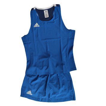 Жіноча форма для занять боксом Olympic Woman шорти-спідниця + майка | синя | ADIDAS ADIAIBA20TW\ADIAIBA20SKW ADIAIBA20T3 фото