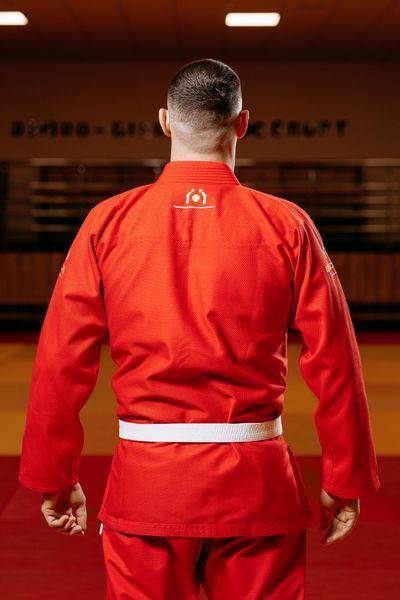 Червоне кімоно для BJJ TM BUDOGI 450 г/м&sup2; (унісекс) 00074d фото