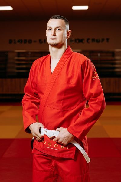 Червоне кімоно для BJJ TM BUDOGI 450 г/м&sup2; (унісекс) 00074d фото