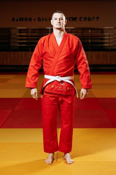 Червоне кімоно для BJJ TM BUDOGI 450 г/м&sup2; (унісекс) 00074d фото
