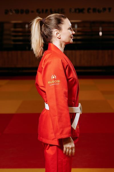 Червоне кімоно для BJJ TM BUDOGI 450 г/м&sup2; (унісекс) 00074d фото