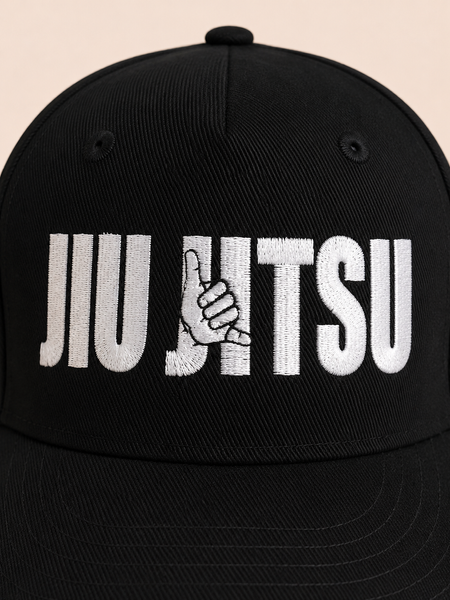 Вишивка JIU JITSU на чорній бейсболці KINTAYO